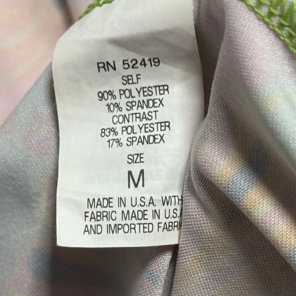 VTG Y2K Strapless Swim Coverup Size Medium Pop Art Frutiger Metro - Picture 7 of 8